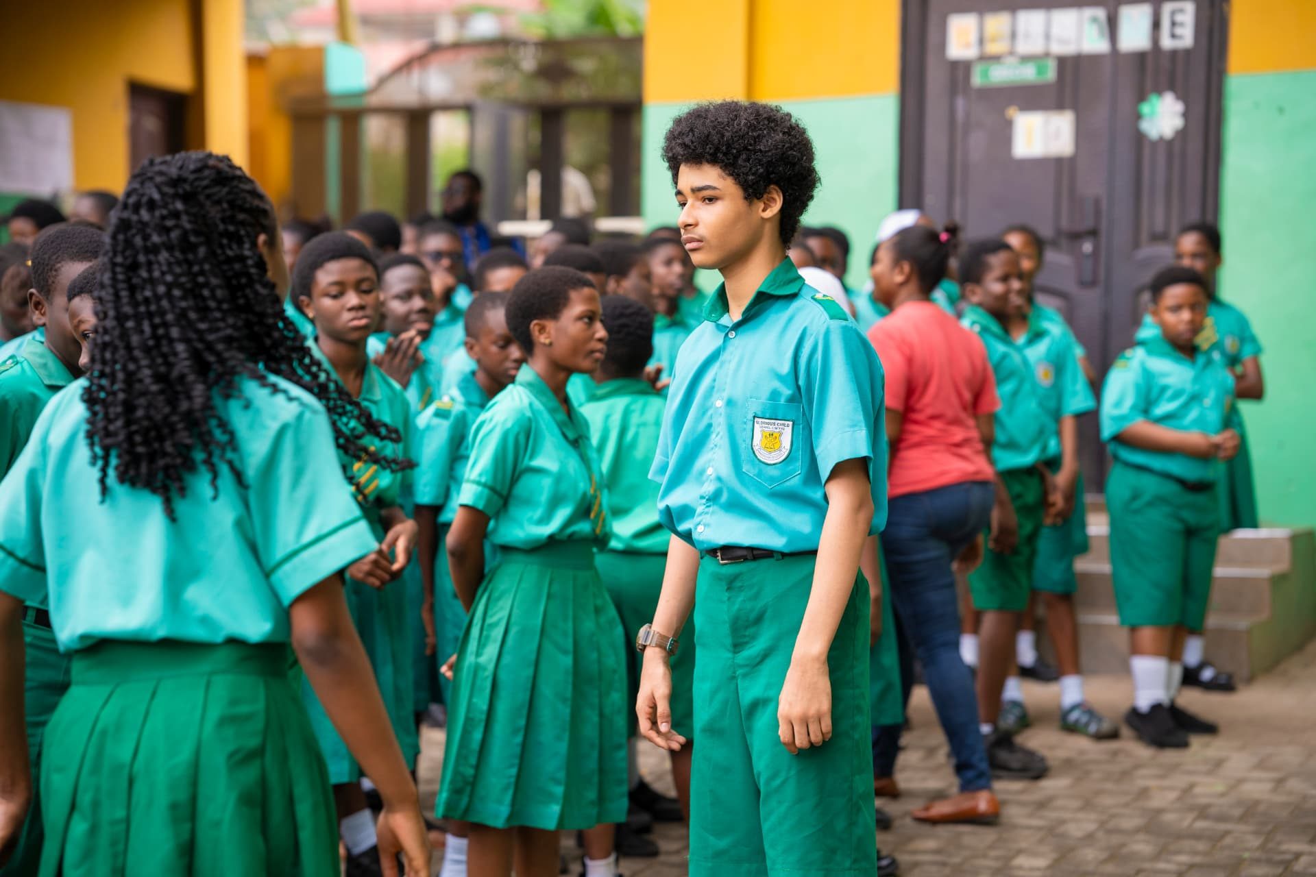 GCSL students gathered on the school compound