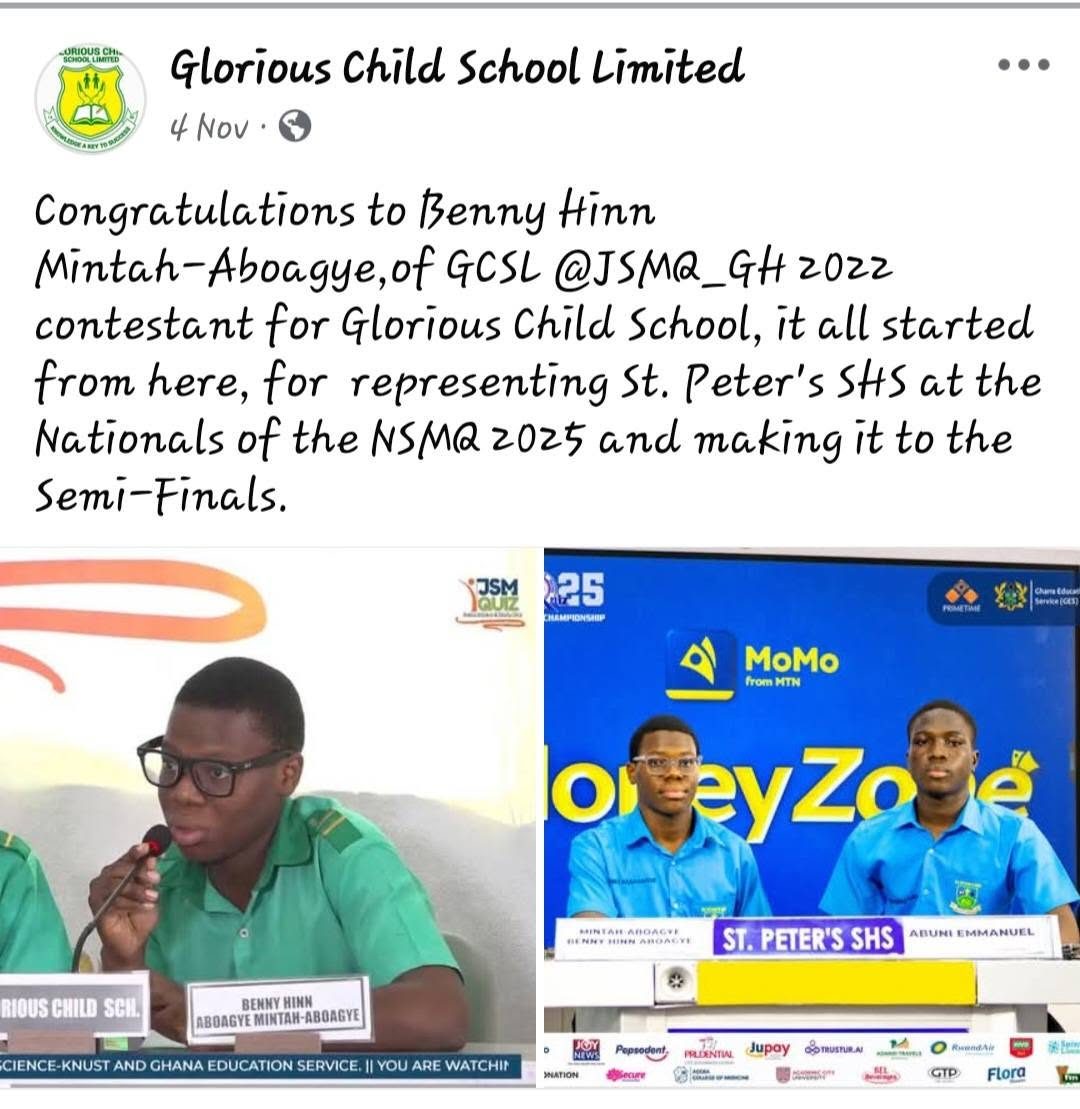 From GCSL to NSMQ Nationals